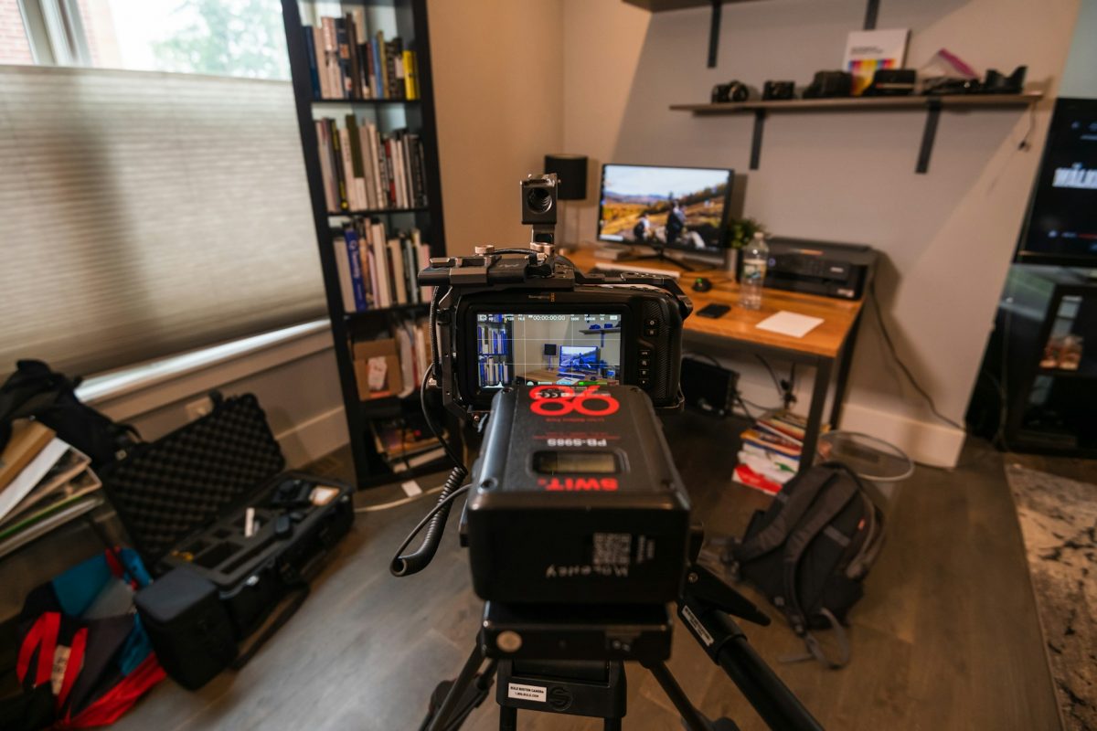 converted garage into creative art studio with desk and natural light.jpg