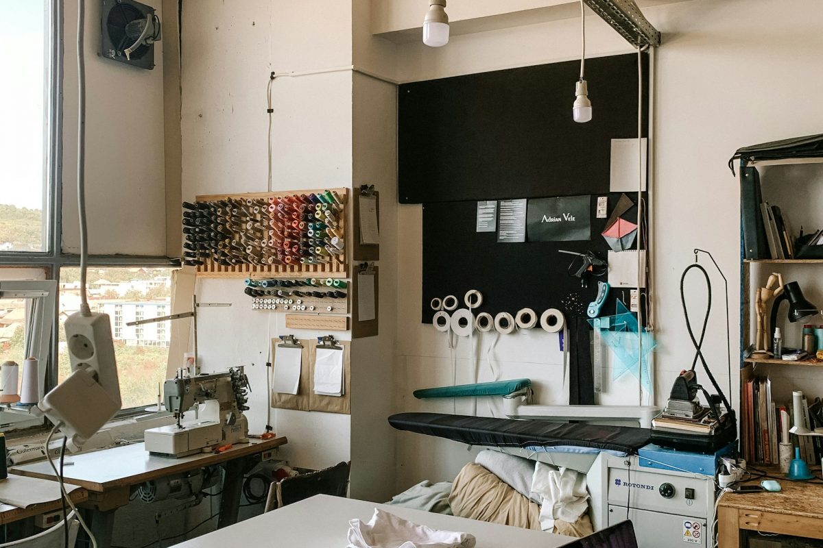 converted garage into creative art studio with desk and natural light 2.jpg